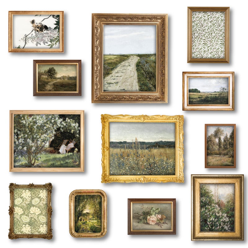 97 Decor Vintage Wall Art Prints - Vintage Prints for Wall Decor, Countryside Landscape Painting Spring Pictures, Farmhouse Poster French Country Gallery Wall Art (8x10 Unframed) - Image 1