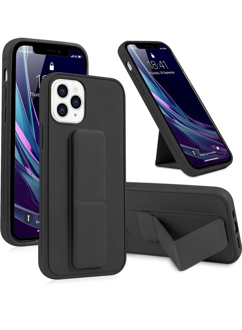 ELTRAZONE Case for iPhone 14 Pro, Back Stand Case with Magnet Holder Hand Grip Magnetic Car Mount Anti Scratch Shockproof Cover Case for iPhone 14 Pro (iPhone 14 Pro, Black) - Image 1