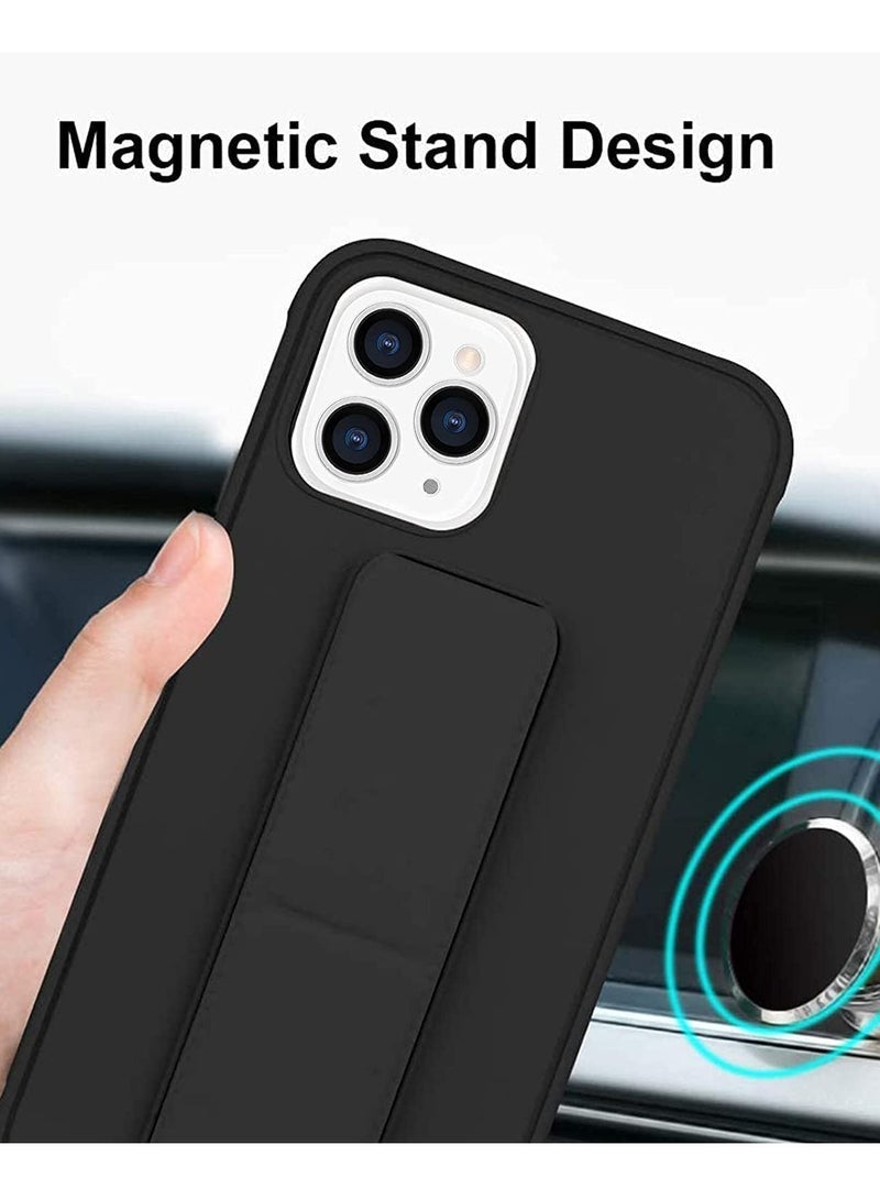 ELTRAZONE Case for iPhone 14 Pro, Back Stand Case with Magnet Holder Hand Grip Magnetic Car Mount Anti Scratch Shockproof Cover Case for iPhone 14 Pro (iPhone 14 Pro, Black) - Image 3