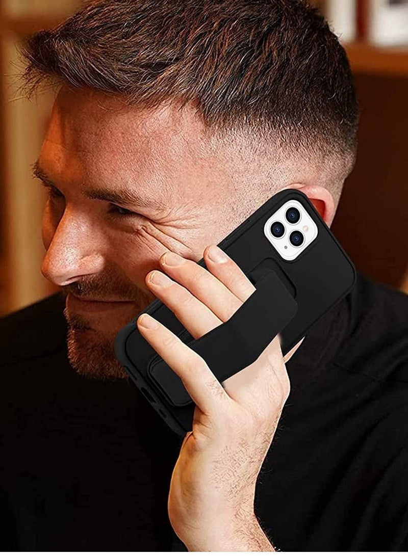 ELTRAZONE Case for iPhone 14 Pro, Back Stand Case with Magnet Holder Hand Grip Magnetic Car Mount Anti Scratch Shockproof Cover Case for iPhone 14 Pro (iPhone 14 Pro, Black) - Image 5