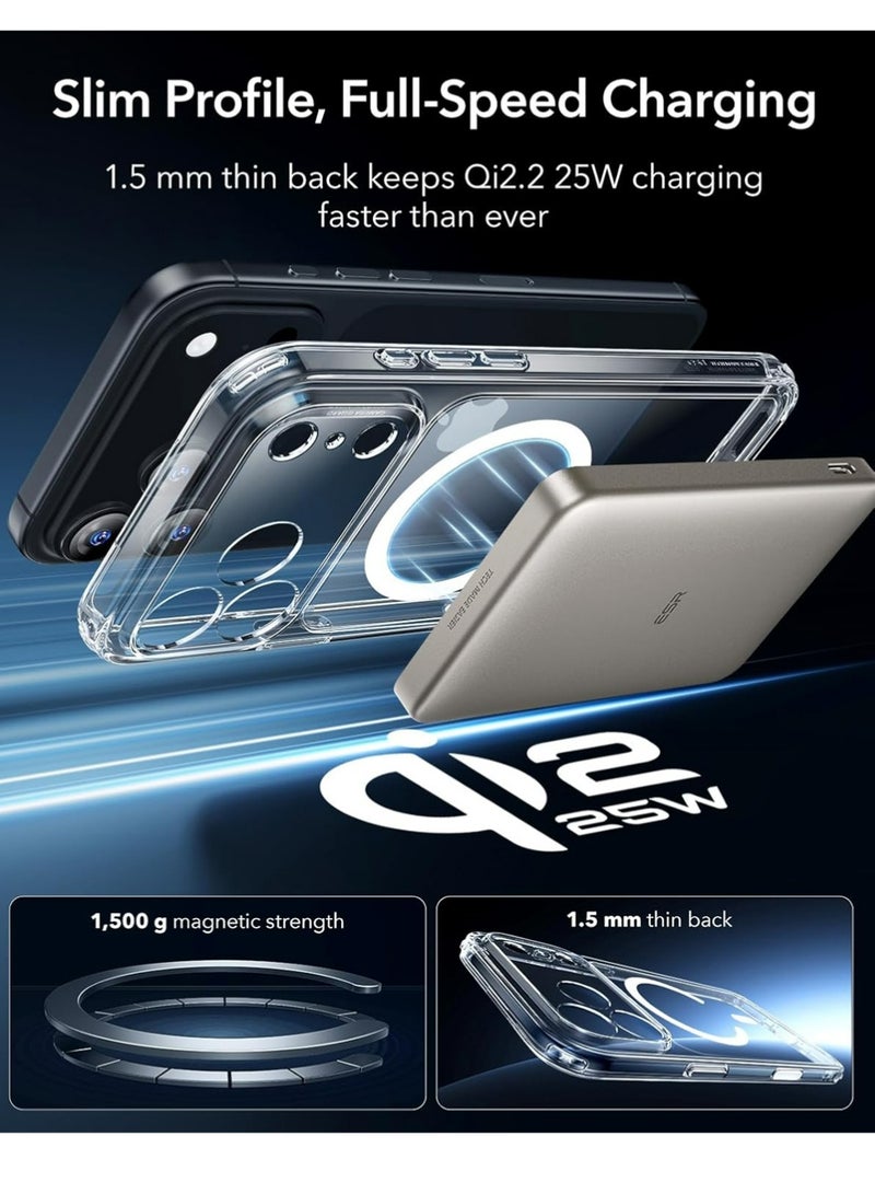 إكس ليفيل iPhone 17 Pro Case, التحكم في الكاميرا, متوافق مع MagSafe, الحماية العسكرية المقاومة للصدمات, حالة الهاتف المغناطيسي لـ iPhone 17 Pro, حالة الهجينة الكلاسيكية, واضح - Image 5