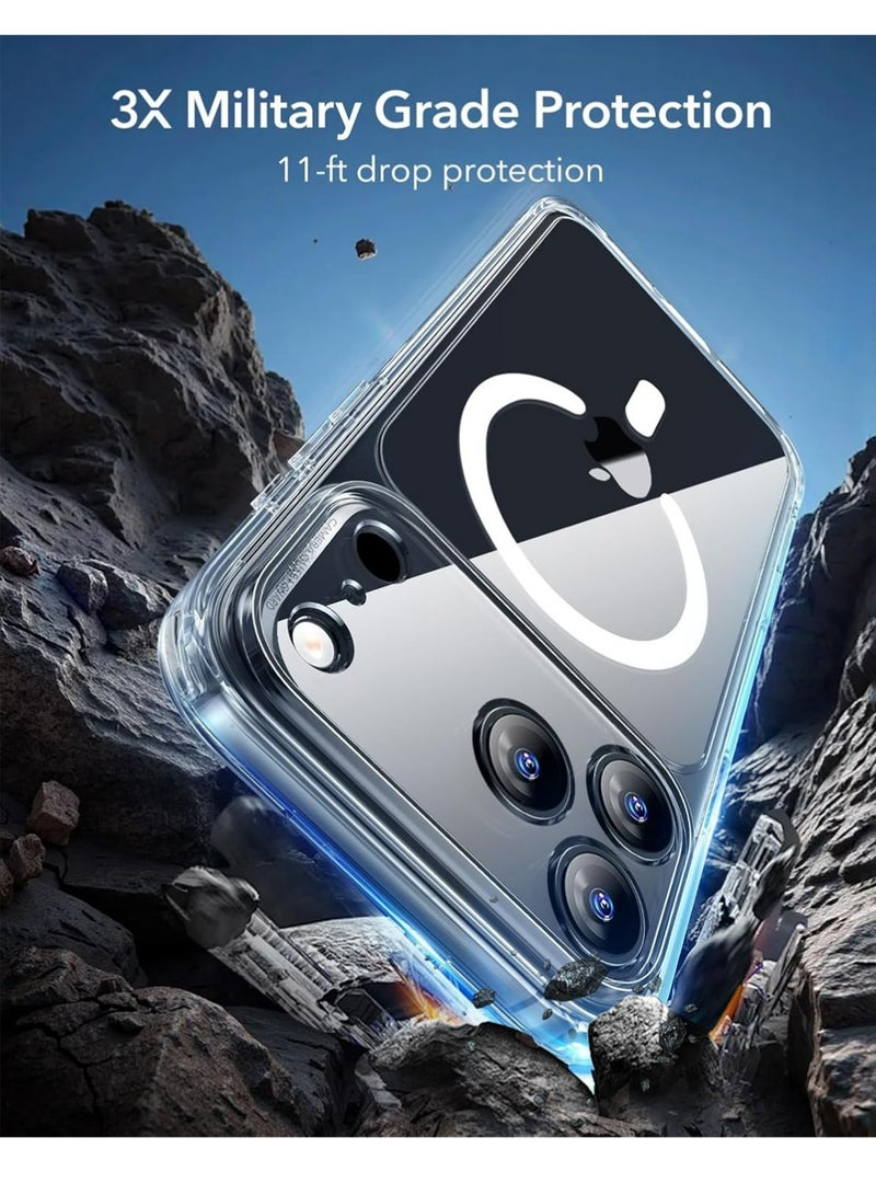 إكس ليفيل iPhone 17 Pro Case, التحكم في الكاميرا, متوافق مع MagSafe, الحماية العسكرية المقاومة للصدمات, حالة الهاتف المغناطيسي لـ iPhone 17 Pro, حالة الهجينة الكلاسيكية, واضح - Image 4