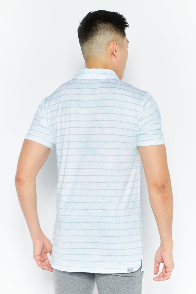 PUMA تي شيرت بولو رياضي للرجال بأكمام قصيرة، أبيض - Image 3