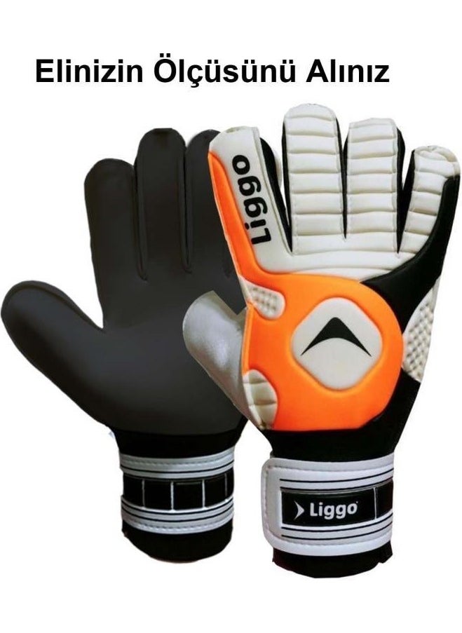 Liggo Reflex Adult and Child Goalkeeper Gloves with Wrist Bandage, Number 5-6-7-8-9-10  - Image 1