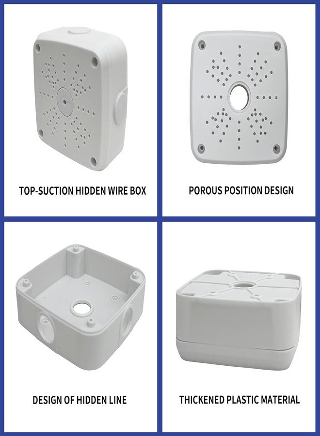 NVRTTRR Plastic Junction Box,Rainproof Dustproof, Junction Box, Universal Electrical Enclosure, Outdoor and Indoor Usage Project Box Security Camera Bracket (115 * 115 * 50mm-3Pack) - Image 5
