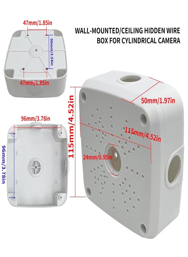 NVRTTRR Plastic Junction Box,Rainproof Dustproof, Junction Box, Universal Electrical Enclosure, Outdoor and Indoor Usage Project Box Security Camera Bracket (115 * 115 * 50mm-3Pack) - Image 3