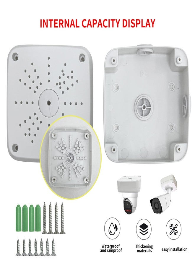 NVRTTRR Plastic Junction Box,Rainproof Dustproof, Junction Box, Universal Electrical Enclosure, Outdoor and Indoor Usage Project Box Security Camera Bracket (115 * 115 * 50mm-3Pack) - Image 4