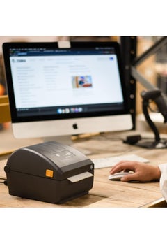 ZEBRA ZD23042-30EC00EZ ZD230 TT Label Printer - 203 dpi - USB, Ethernet - Black  - Image 2
