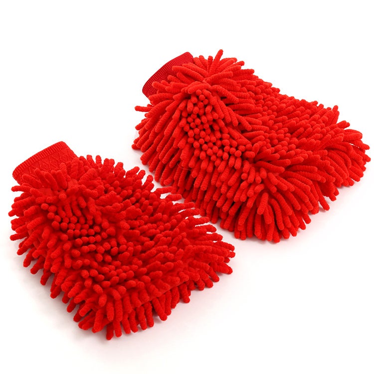 general Chenille Car Wash Gloves - Thickened Coral Fiber Cleaning Mitts for Auto Care - Image 1
