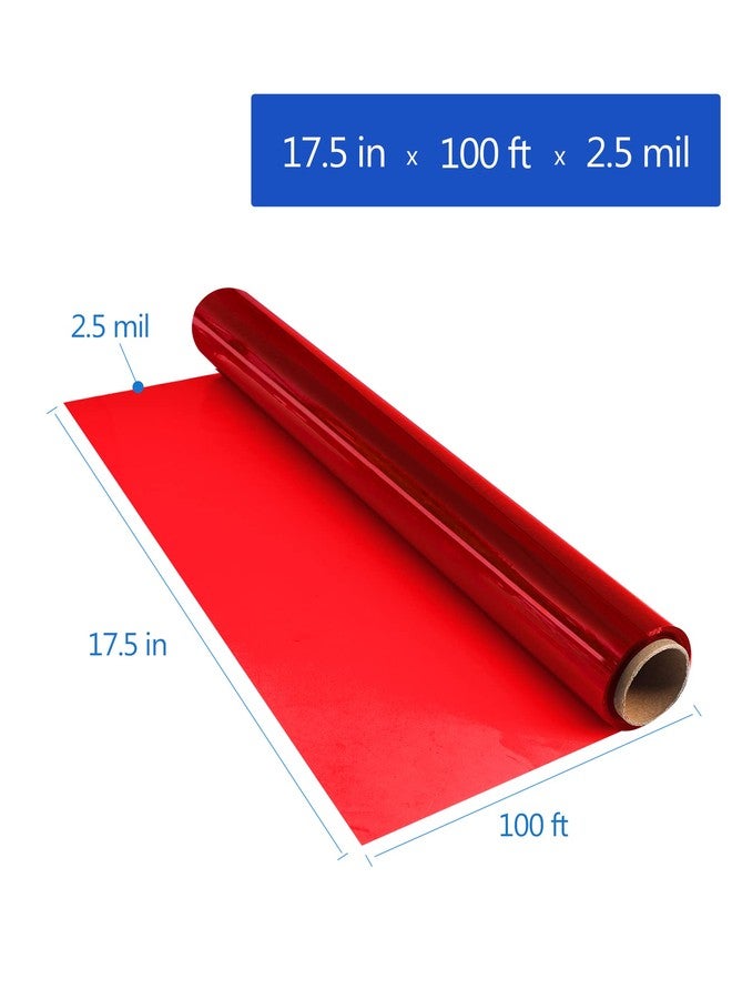 JOYIT Red Cellophane Wrap Roll (100’ Ft. Long X 17.5” in. Wide) - 2.5 Mil Thick Transparent Red Cellophane Wrapping Paper, Colored Cellophane Wrap for Gift Flower Basket Decoration - Image 2