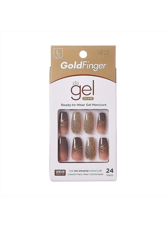 Goldfinger Gold Finger Gel Glam Design Nail (GD18)  - Image 1
