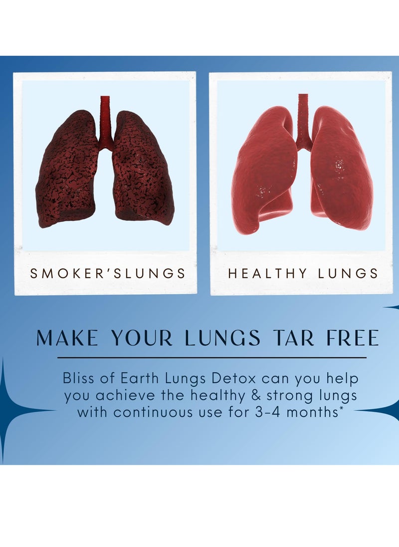 BLISS OF EARTH - Lungs Detox Natural Sugar Free Lungs Supplement For Tar & Pollution Detox Healthy Lungs Cleanse & Detox Syrup 200ml - Image 1