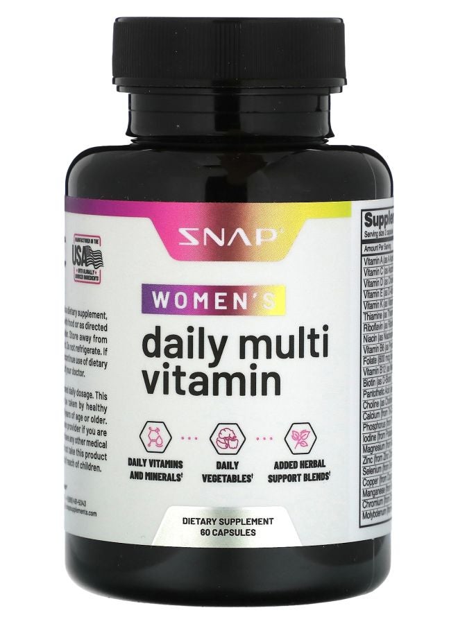SNAP SUPPLEMENTS Women's Daily Multi Vitamin 60 Capsules