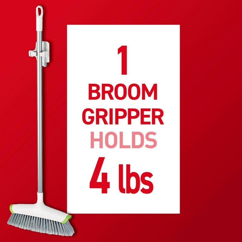 Command Broom and Mop Grippers Wall Hook, Damage Free Hanging Wall Mount Broom and Mop Holder, No Tools Household Cleaning Organizer for Living Spaces, 6 Hangers and 16 Command Strips - Image 4
