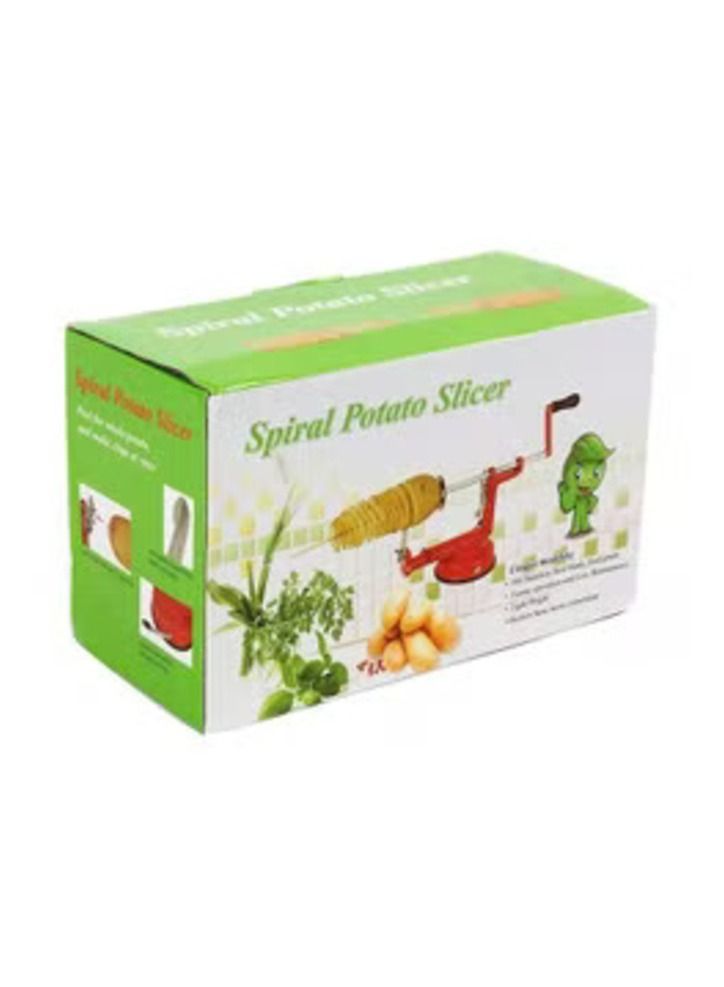 Potato Slicer And Potato Cutter Red Color Spiral Potato Slicer Red/Sliver - Image 1