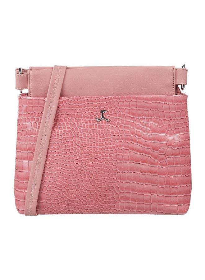 Mochi Mochi Women Pink Zip Top Sling Bag (66-7648) - Image 1