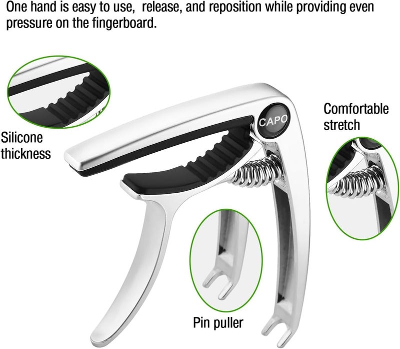 MUSTANG Spring Guitar Capo With 5 Picks Free!!!!! - Image 3
