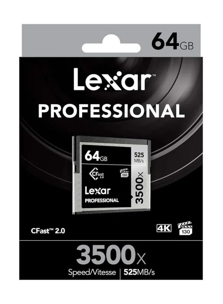 Lexar Professional Cfast 2.0 Card /525MB/3500X 64 GB - Image 2