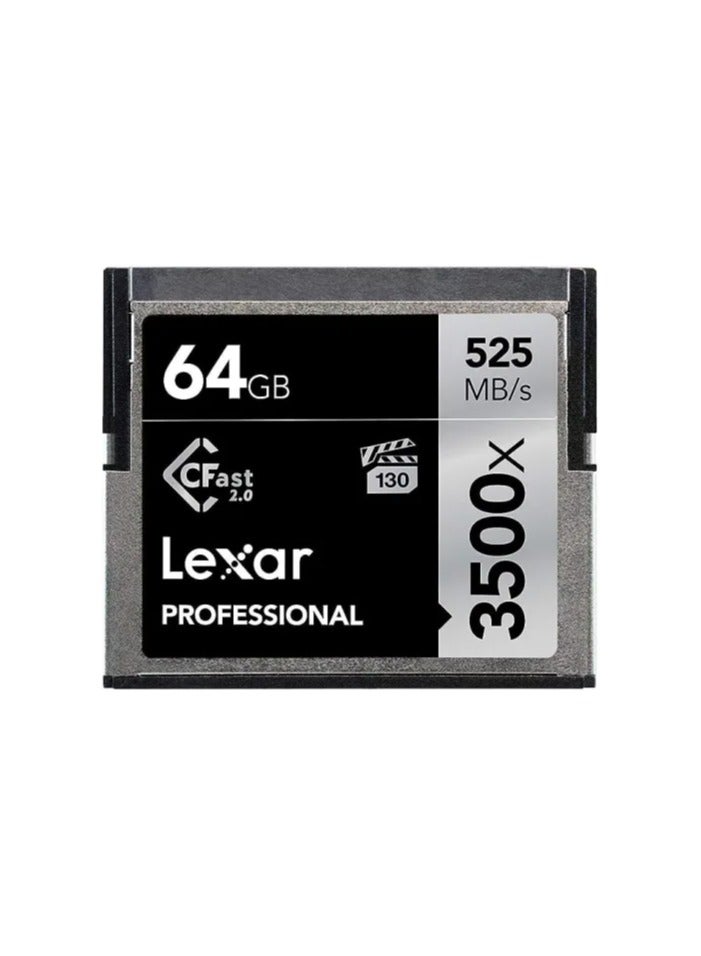 Lexar Professional Cfast 2.0 Card /525MB/3500X 64 GB - Image 1