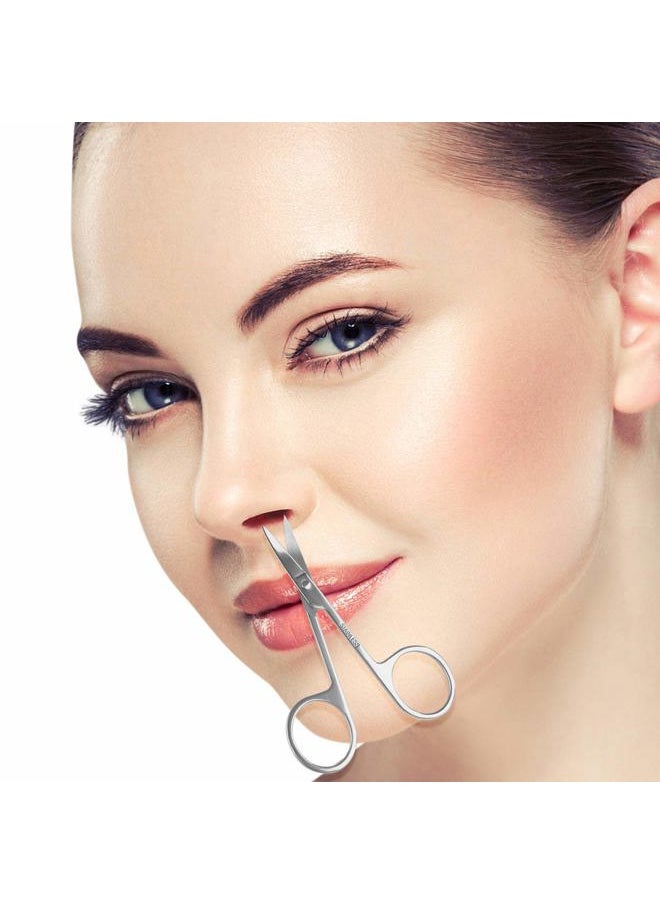 NO B. S. NO BAD STUFF Facial Hair Small Grooming Scissors for Men Women-Curved and Rounded Nose Hair, Eyebrow, Mustache, Eyelashes, Beard Trimming Scissors Kit-Safety Blunt Tip Baby Nail Scissors with Eyebrow Tweezers Set  - Image 5