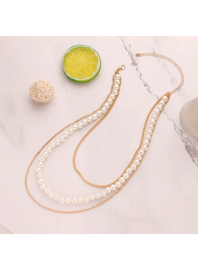 Goolsky Fashion Layered Pearl Choker Necklace for Women – Trendy Minimalist Statement Jewelry - Image 3