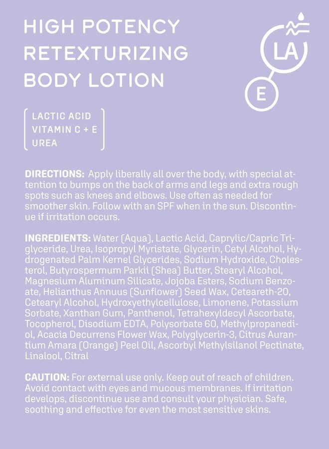 DCL Skincare High Potency Retexturizing Body Lotion for Smooth, Renewed Skin, 8 Fl oz - Image 4