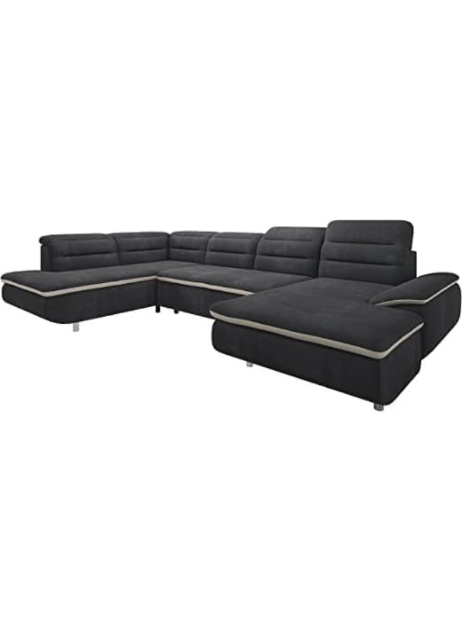 Poppins Home Poppins HOME Furniture Living Room Landscape Solution/U-Shaped with Ottoman Left and Chaise Longue Right/with Sleep Function/Includes Adjustable Headboards  - Image 2