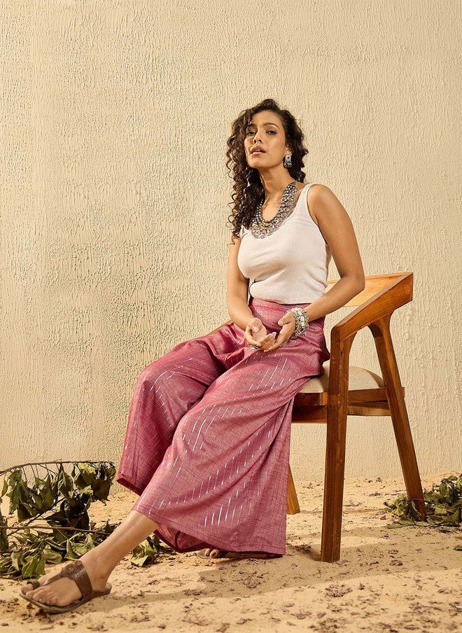 InWeave سراويل بالازو قصيرة مزخرفة للنساء - Image 1