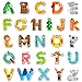 Whaline 52Pcs Alphabet Letters Thick Gel Clings Cute Animals Alphabet ABC Window Gel Decals Colorful Uppercase Animals Stickers for Toddlers Educational Spelling Learning Home Classroom Nursery Decor - Image 2