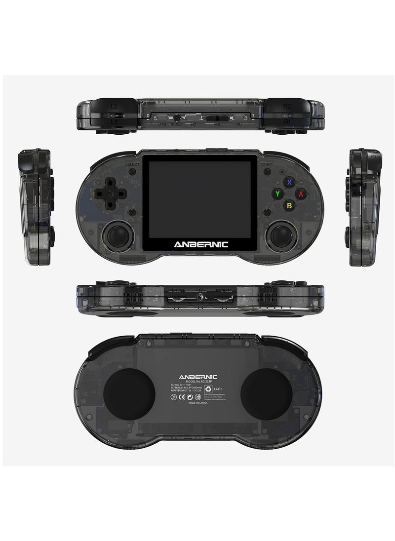 ANBERNIC  ANBERNIC RG353P Handheld Game Console Support 5G WiFi 4.2 Bluetooth Dual OS +Android 11, Linux RK3566 64BIT 3.5 Inch IPS Screen 3500mAh Battery (Black 128G)  - Image 2