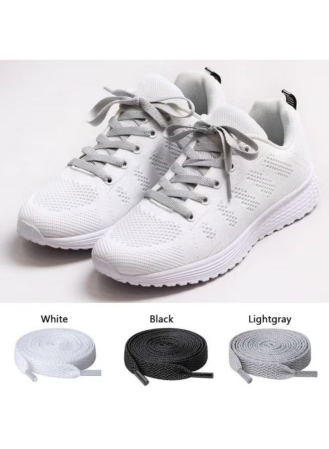 3 Pair Flat Shoe laces Set, Universal Wide Shoelaces for Athletic Running Sneakers Shoes Boot Strings  - Image 5