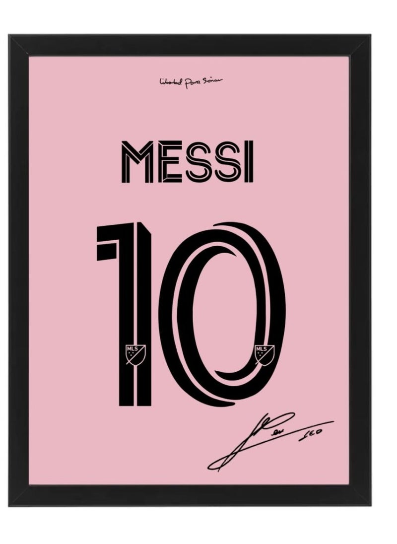 Boomah Accessories - Set of 3, Lionel Messi Autographed Club Jerseys Collection Poster with Frame 30x40cm - Image 1