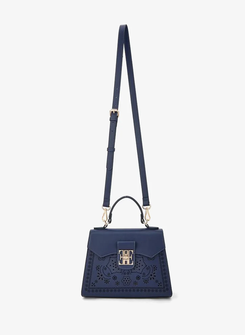 ايل Cutwork Satchel Bag With Detachable Strap