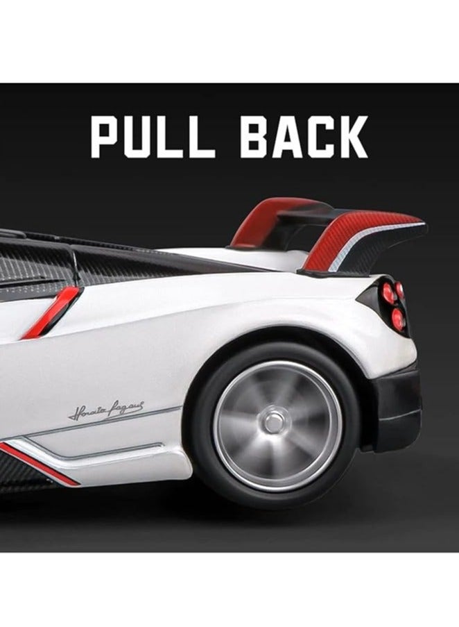 إسكدنيا نموذج سيارة باجاني هوايرا BC مقياس 1:32 مصنوع من الألمنيوم، مع مفعولات الضوء والصوت. لعبة جميلة للأطفال خلال الصب المصبوب بالقوالب. هدية مميزة لل، مثالية للجمع ولعب الأطفال. - Image 3