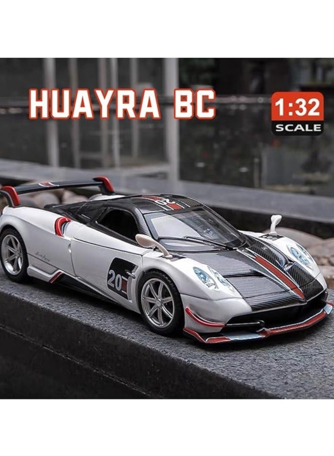 إسكدنيا نموذج سيارة باجاني هوايرا BC مقياس 1:32 مصنوع من الألمنيوم، مع مفعولات الضوء والصوت. لعبة جميلة للأطفال خلال الصب المصبوب بالقوالب. هدية مميزة لل، مثالية للجمع ولعب الأطفال. - Image 2