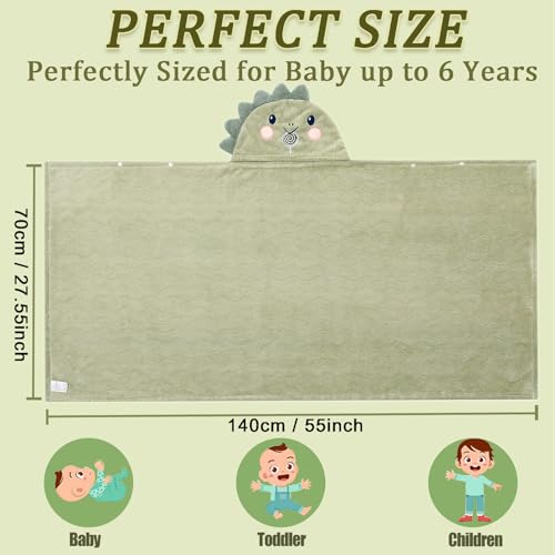 kmilro Toddler Towels with Hood for Boys Girls 0-6 Years 2-Pack Hooded Baby Bath Towels for Kids 27.5"X55" Ultra Absorbent Soft Thick Toddler Bath Towel Baby Beach Towel Bathrobe Toallas para Bebe - Image 2