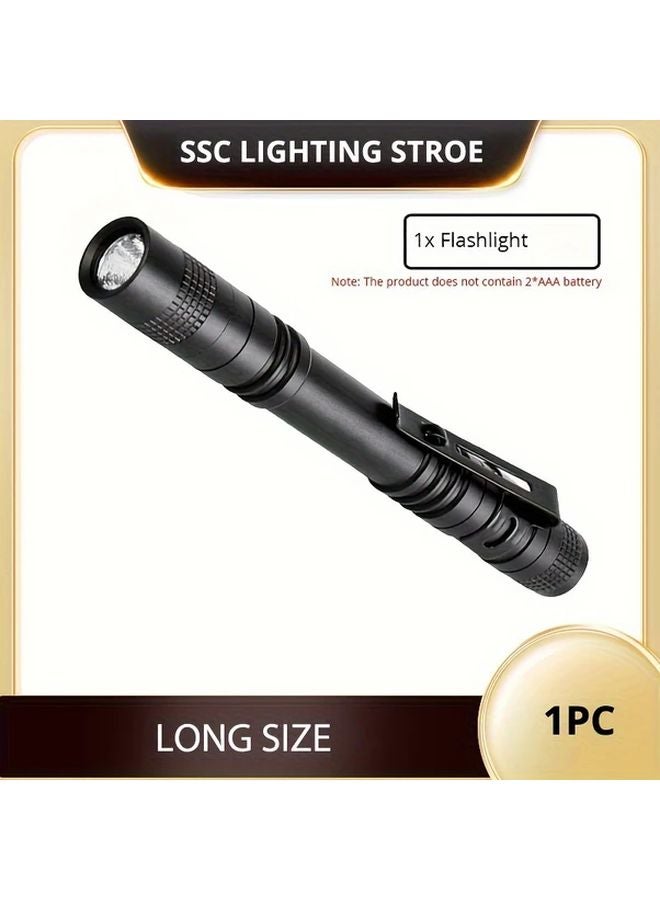 Long Size 2 In 1 Mini Pen Clip Light Portable LED Flashlight Keychain Torch For Camping Hiking Emergencies - Image 4