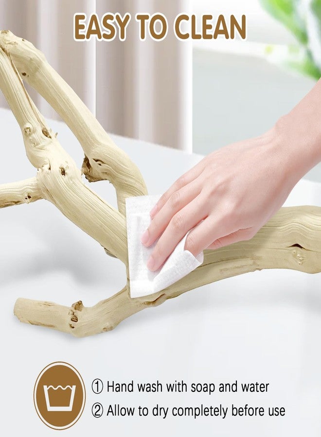 kathson Bird Perch Stand 11.8" Nature Wood Stand Toy Parrot Cage Branch Paw Grinding Fork Parakeet Platform for Parakeets Cockatiels Conures Finches Love Birds - Image 5