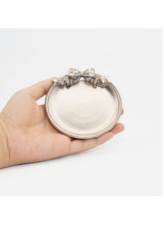 Y&D Vintage Decorative Tray, Storage Tray Plate Jewelry Small Ornament Ring Chain Bracelet Earring Cosmetic Box Retro Design Bow Resin  - Image 3