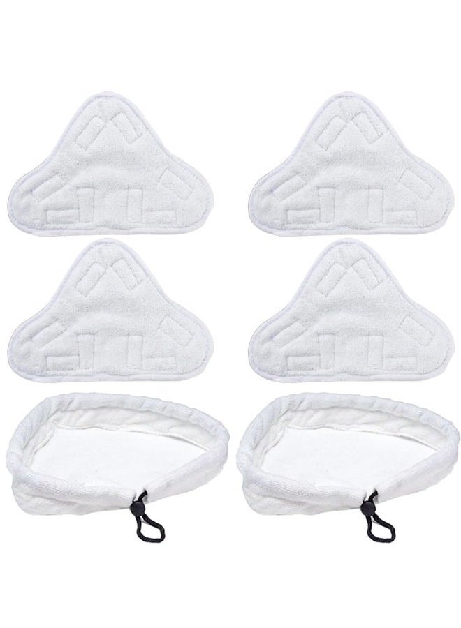Unikstone 6Pcs Steam Mop Pads,Reusable Washable Microfiber Steamer Cleaning Pads Replacement Pads Accessories for Steamboy X5 H2O H20 S302 S001 SKG 1500W Steam Mop - Image 1