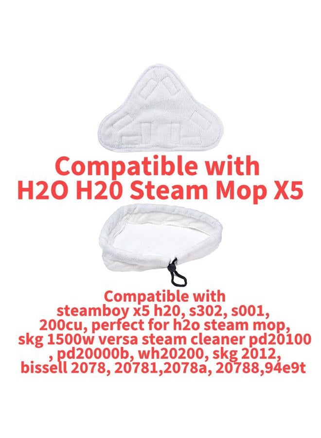 Unikstone 6Pcs Steam Mop Pads,Reusable Washable Microfiber Steamer Cleaning Pads Replacement Pads Accessories for Steamboy X5 H2O H20 S302 S001 SKG 1500W Steam Mop - Image 2