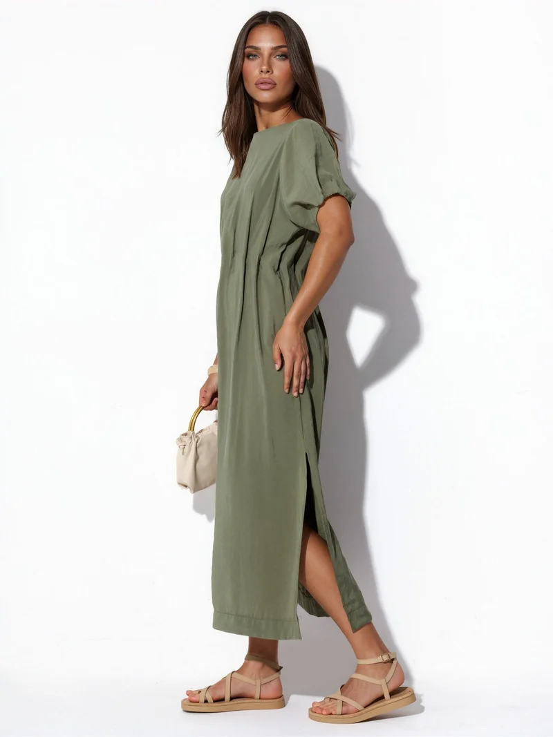 بوسيم BUSEM Straight Midi Dress With Slit