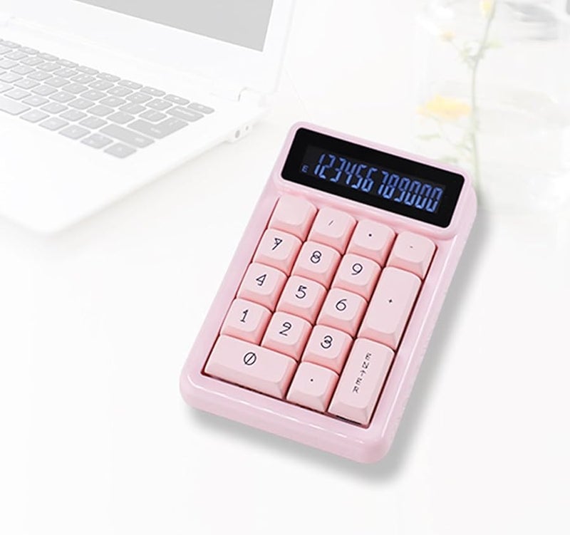 KM17 Pink Mechanical Numeric Keypad 17 Keys Hot Swappable Numpad Keyboard For Efficient Data Entry - Image 2