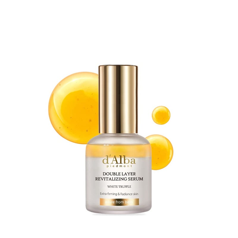 d'alba Piedmont Italian White Truffle Double Layer Revitalizing Serum (1.01 fl.oz), 100hr Hydration, Hyaluronic Acid and Centella Asiatica, Skin Firming and Tightening, Long-lasting Korean Skin Care - Image 1
