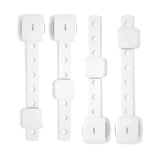 KidDough Multicolor Furniture Safety Locks For Kids - Pack Of 4 Locks, Double Lock System, For Drawers, Cupboard Lock, Baby Proofing Product, Strong & Adhesive Safety - Image 1
