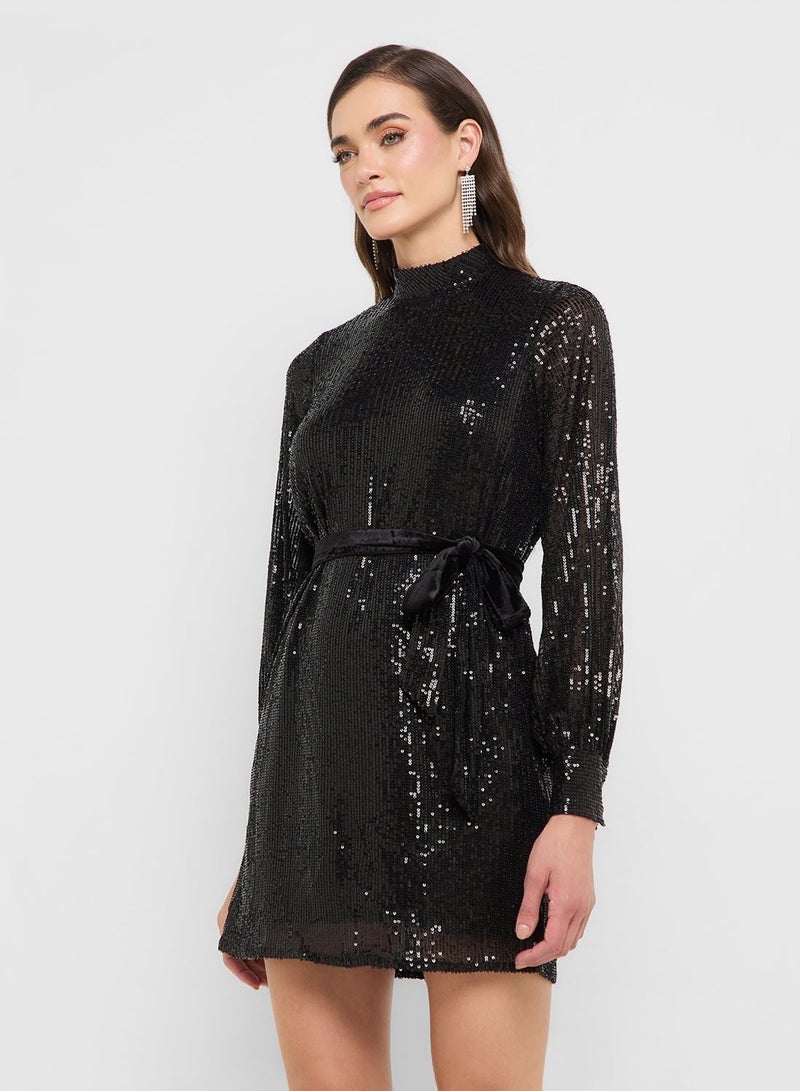 Style Cheat Sequin Mini Dress - Image 4