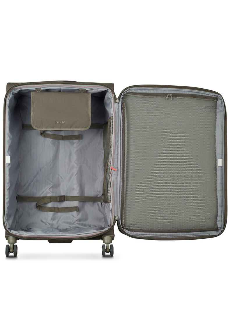 DELSEY Paris Helium DLX 2.0 83cm Softcase 4 Double Wheel Expandable Check-In Luggage Trolley Mocha - Image 3