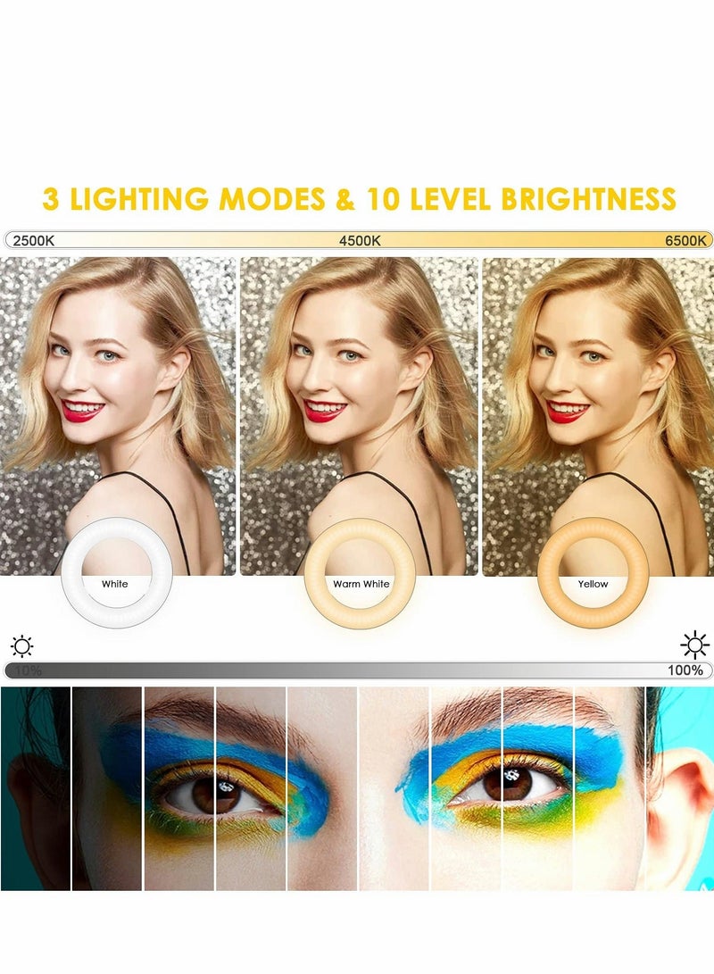 Captaintech Video Conference Lighting Kit, 4" Ring Light for Laptop with Stand Clip, Remote Working, Distance Learning, Zoom Call Lighting, Self Broadcasting, Computer Conferencing - Image 2