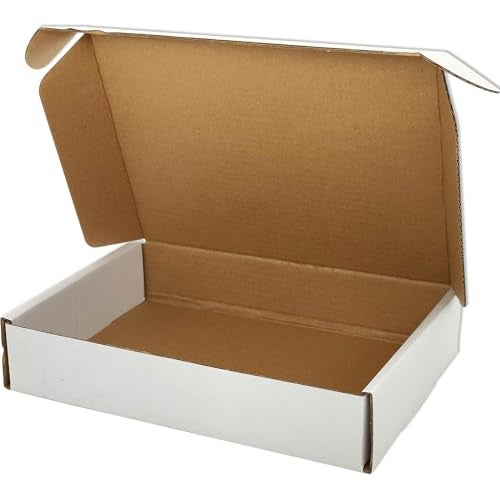 Lmuze Small White Shipping Boxes for Small Business Pack of 25-8x5.5x1.6 inches Cardboard Corrugated Mailer Boxes for Shipping Packaging Craft Gifts Giving Products - Image 3