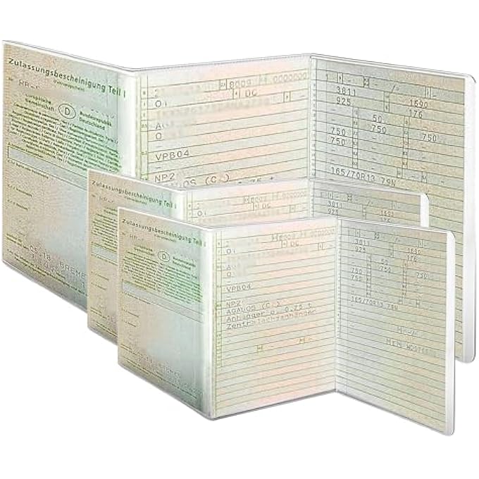 rayihni Vehicle Registration Certificate Cover | Pack of 3 for Car Registration Licence - Transparent Folder Case Made of PVC and Perfect Fit Cover Vehicle Registration Folder Driving Licence Cover - Image 1